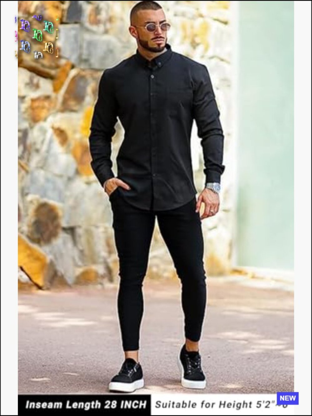 Slim Fit Dress Chino Pants 4-Way Stretch Ankle Length Business Casual - Picture 3 of 7